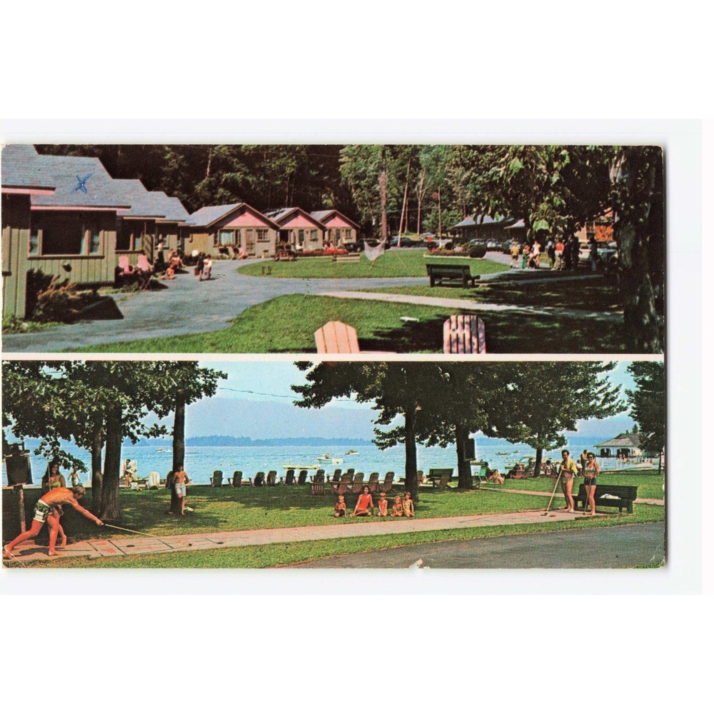 Vintage 1972 Blue Lagoon Resort Lake George Diamond Point NY Postcard VG